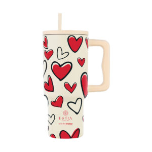 ΘΕΡΜΟΣ STRAW TUMPLER SAVE THE AEGEAN - 900 ML - RED VALENTINE