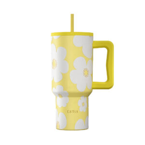 ΘΕΡΜΟΣ STRAW TUMPLER SAVE THE AEGEAN - 900 ML - YELLOW DIASY